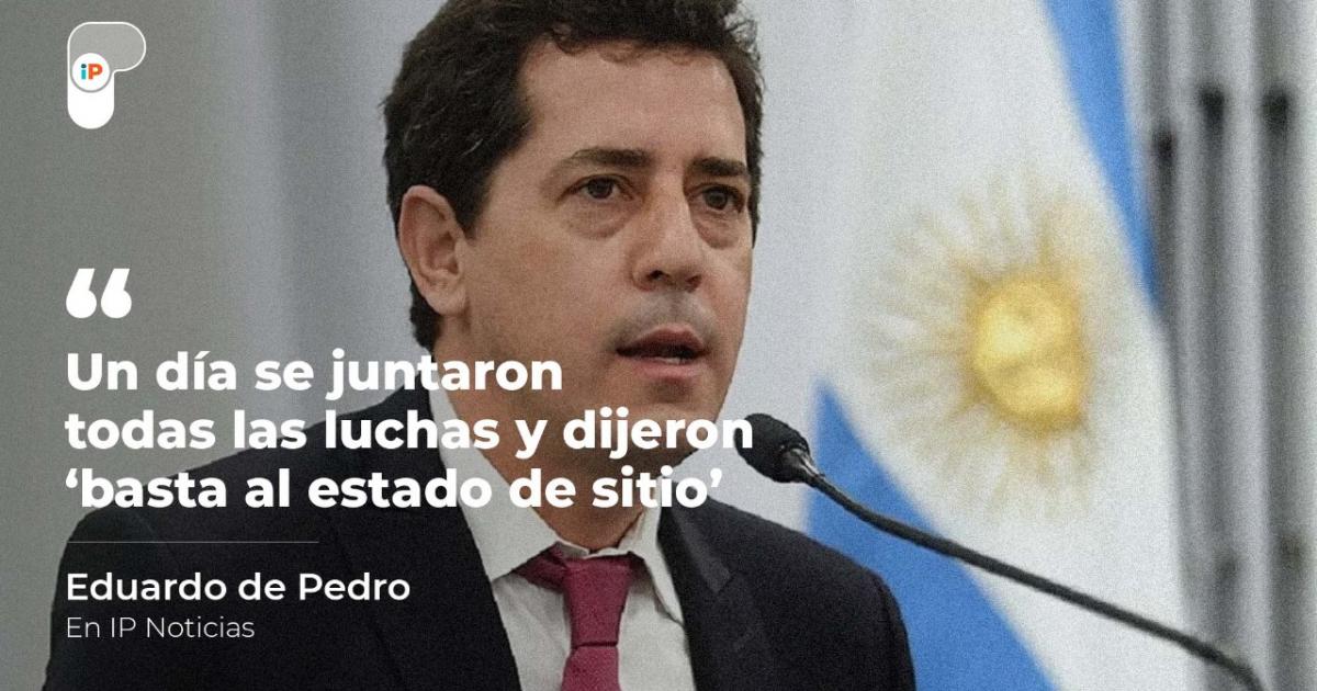 Wado de Pedro "Hace 20 años el pueblo le dijo basta a una forma de